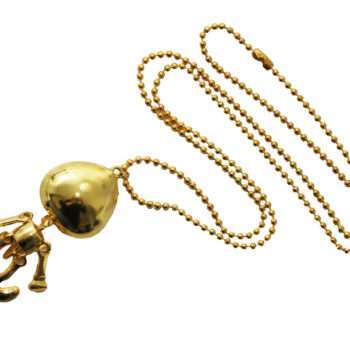 Halsband Skelett Guld skull skeleton vintage retro mode