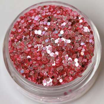 Nagelglitter - Hexagon - Tvåfärgad rosa/silver - 8ml - Glitter
