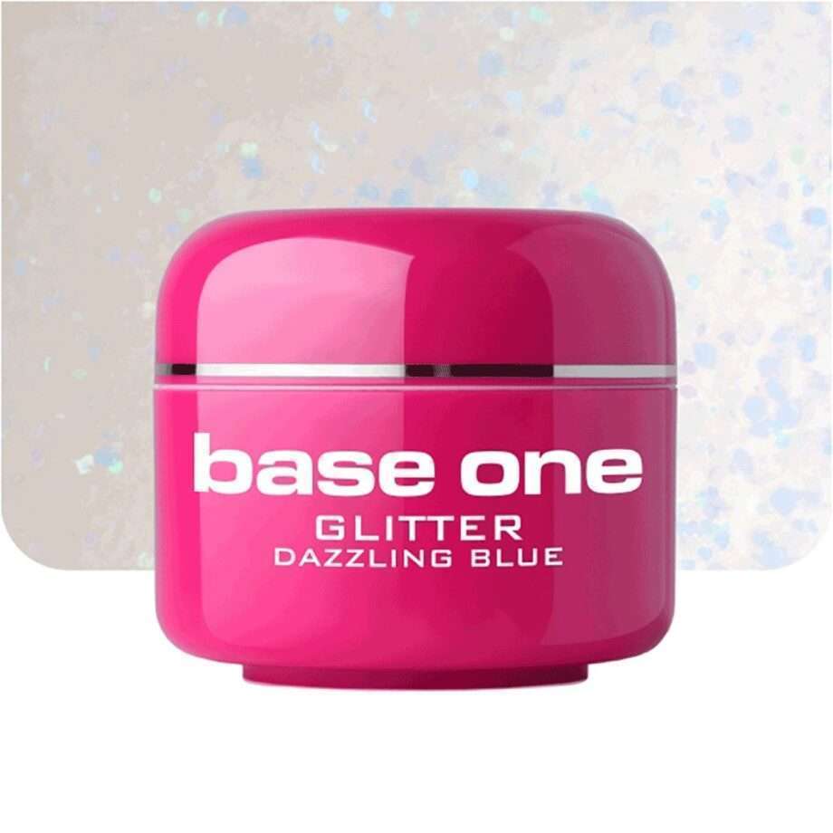 Base one - Glitter - Dazzling blue 5g UV-gel