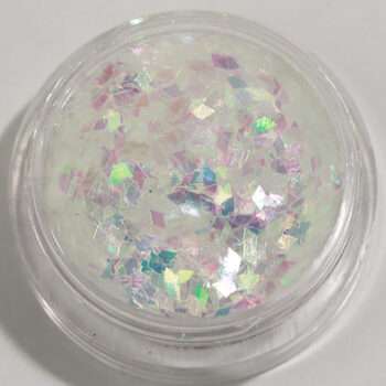 Nagelglitter - Rhombus/Diamonds - Vit rainbow - 8ml - Glitter