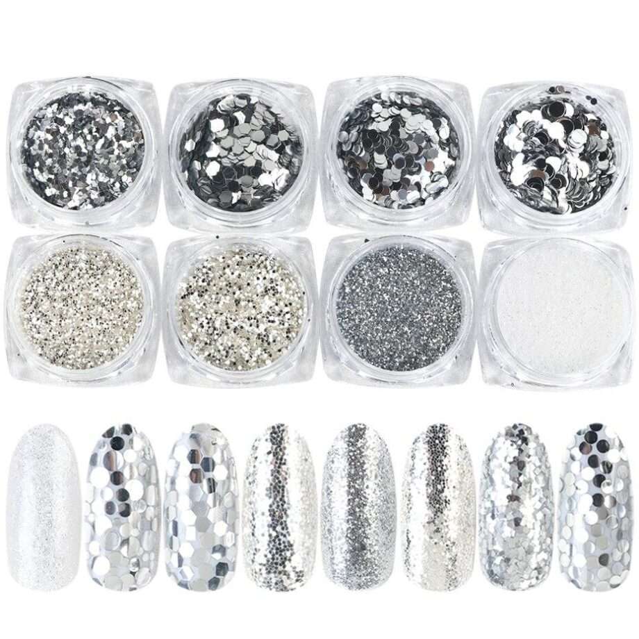 8st nagelglitter glitter , Nageldekorationer