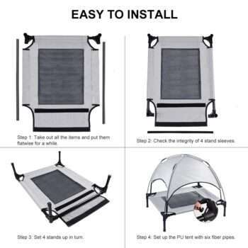 Hundsäng , Hundbädd , Solskydd - Hundkoja