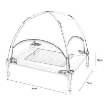 Hundsäng , Hundbädd , Solskydd - Hundkoja