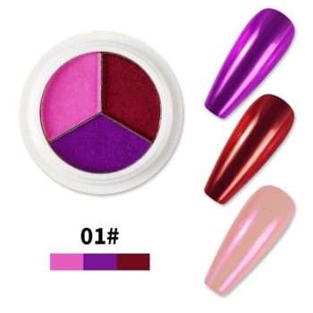 Magic Mirror Solid Nail Glitter Powder - Pigment - Nageldekorationer