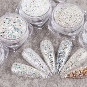 6st nagelglitter glitter , Nageldekorationer