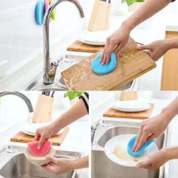 2-pack Disksvamp i silikon - Magnic Silicone Dish Sponge Washing