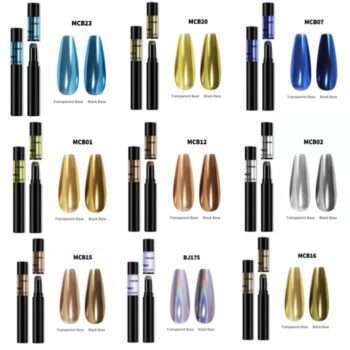 Mirror powder pen - Chrome pigment - 18 olika färger -