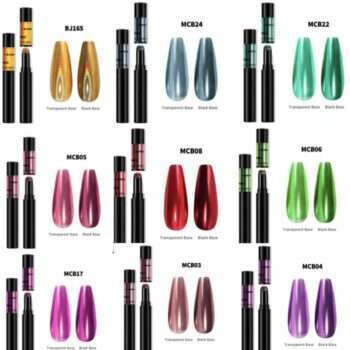 Mirror powder pen - Chrome pigment - 18 olika färger -