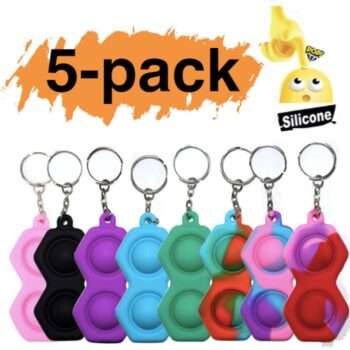 5-pack Simple dimple, MINI Pop it Fidget Finger Toy / Leksak- CE