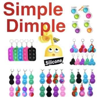 5st Multipack - Simple dimple, MINI Pop it Fidget Finger Toy- CE