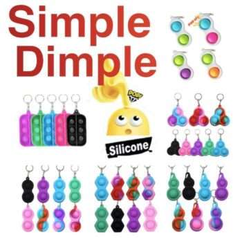3st Multipack - Simple dimple, MINI Pop it Fidget Finger Toy- CE