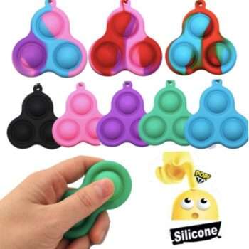 2-pack Simple dimple, MINI Pop it Fidget Finger Toy - Nyckelring