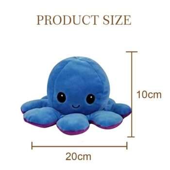 Dubbelsidig vändbar bläckfisk plyschleksaker, Reversible Octopus
