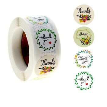 500st stickers klistermärken - Thank you motiv - Flowers