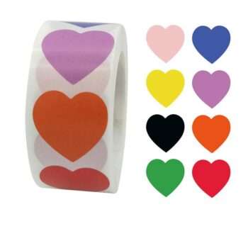 500st stickers klistermärken - hjärtan / Heart motiv - Cartoon