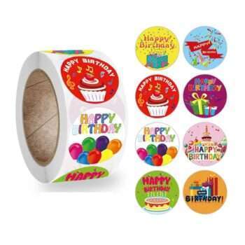 500st stickers klistermärken - Happy birthday motiv - Cartoon