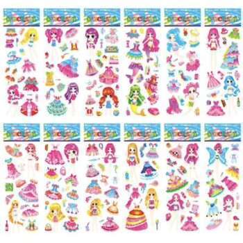 12st ark stickers klistermärken - Dress up - Barbie dockor