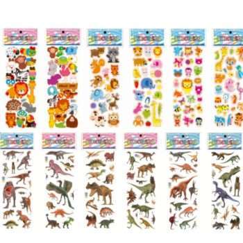 12st ark stickers klistermärken - djurmotiv - Animal/Dinosaurier