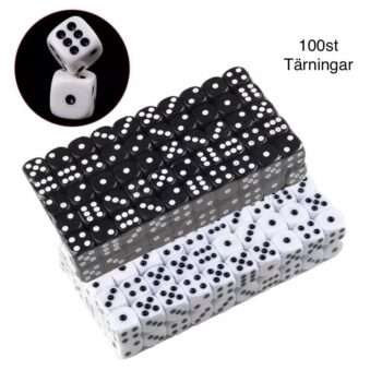 100-pack Tärning / Tärningar - Sexsidig för Party/Spel/Pussel
