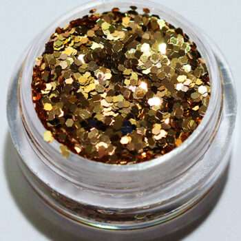 Nagelglitter - Hexagon - Guldbrun - 8ml - Glitter