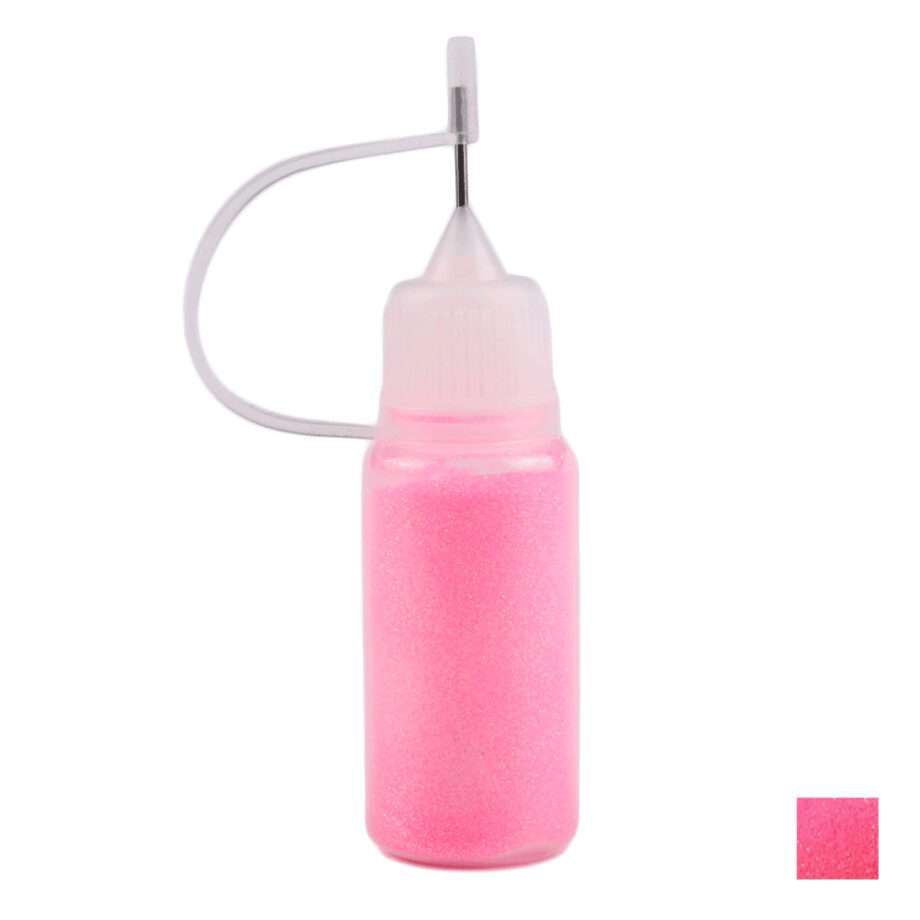 Nagelglitter - Mermaid i puff flaska - Neon rosa - 10ml- Glitter