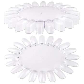 10st Rund provkarta / display med tippar i plexi