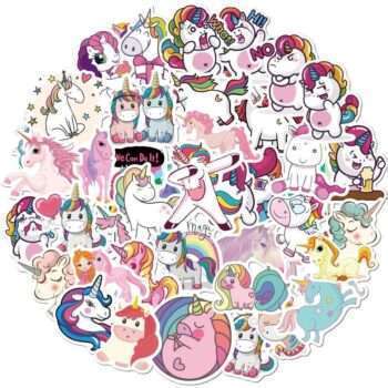 50st stickers klistermärken - Djur motiv - Cartoon - Unicorn