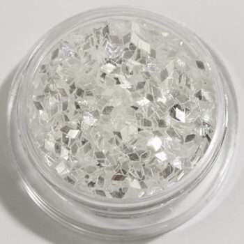 Nagelglitter - Rhombus/Diamonds - Vit ice - 8ml - Glitter