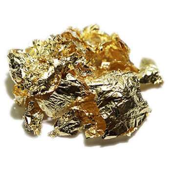 6 st burkar guld folie flakes