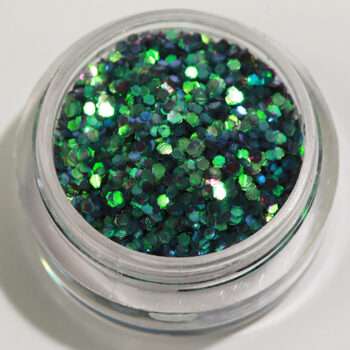 Nagelglitter - Hexagon - Mörkgrön - 8ml - Glitter