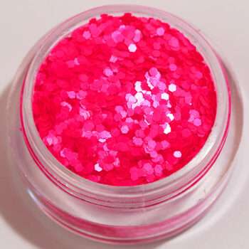 Nagelglitter - Hexagon - Neon rosa (matt) - 8ml - Glitter