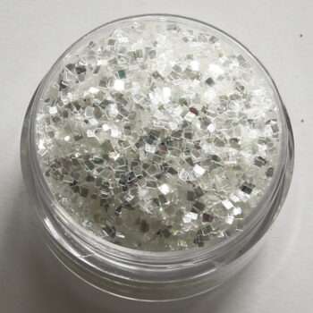 Nagelglitter - Fyrkanter/Square - Vit ice - 8ml - Glitter