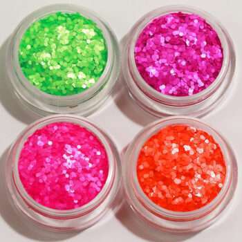 4st Hexagon glitter Neon