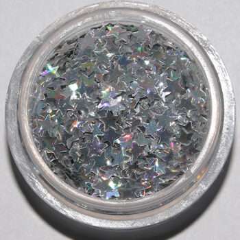 Nagelglitter - Stjärnor - Silver - 8ml - Glitter