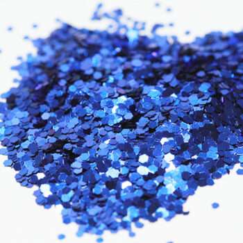 Nagelglitter - Hexagon - Mellan blå - 8ml - Glitter