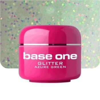 Base one - Glitter - Azure green 5g UV-gel