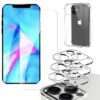Iphone 13 PRO [5-PACK] Linsskydd, Härdat glas, Silkon Skal