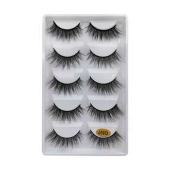 5-par lösögonfransar - 3D faux mink - G507