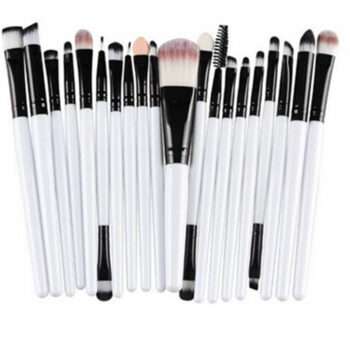 20st Sminkborstar - makeup brushes - Vit svart