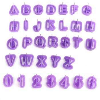 Bokstäver - Siffror - Alfabetet - Utstickare - Bakformar