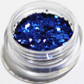 Nagelglitter - Hexagon - Mellan blå - 8ml - Glitter