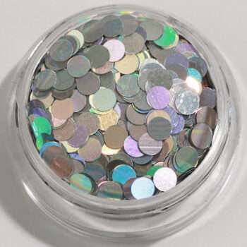 Nagelglitter - Runda/Dots - Silver - 8ml - Glitter