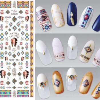 Vattenstickers tribal, nagelstickers