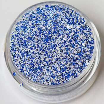 Nagelglitter - Hexagon - Tvåfärgad blå/vit - 8ml - Glitter