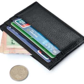 Korthållare plånbok med sedelfack - Svart