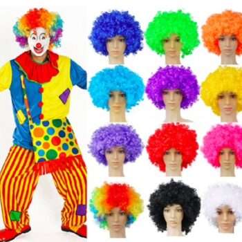 Clown peruk - 10 färger