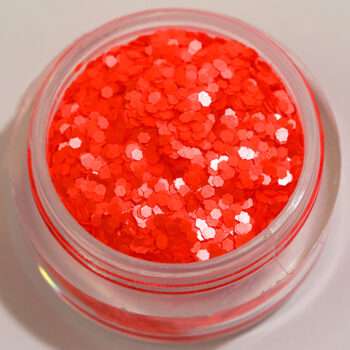 Nagelglitter - Hexagon - Neon orange (matt) - 8ml - Glitter