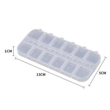 2-st Förvaringsbox med 12 fack - 13 x 5 cm