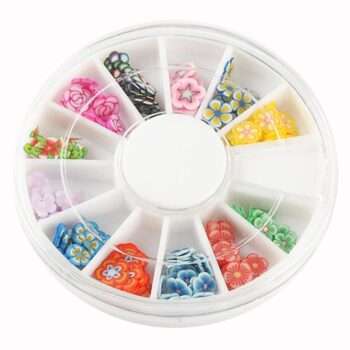 Nageldekorationer fimo blommor / frukter