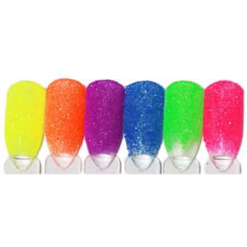 12 st burkar glitter för nageldekoration finkornigt / hexagon